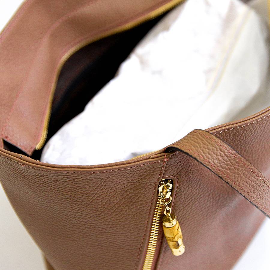Laura Di Maggio BAMBU’ SHOPPER – Borsa in pelle cuoio Nuovi prodotti