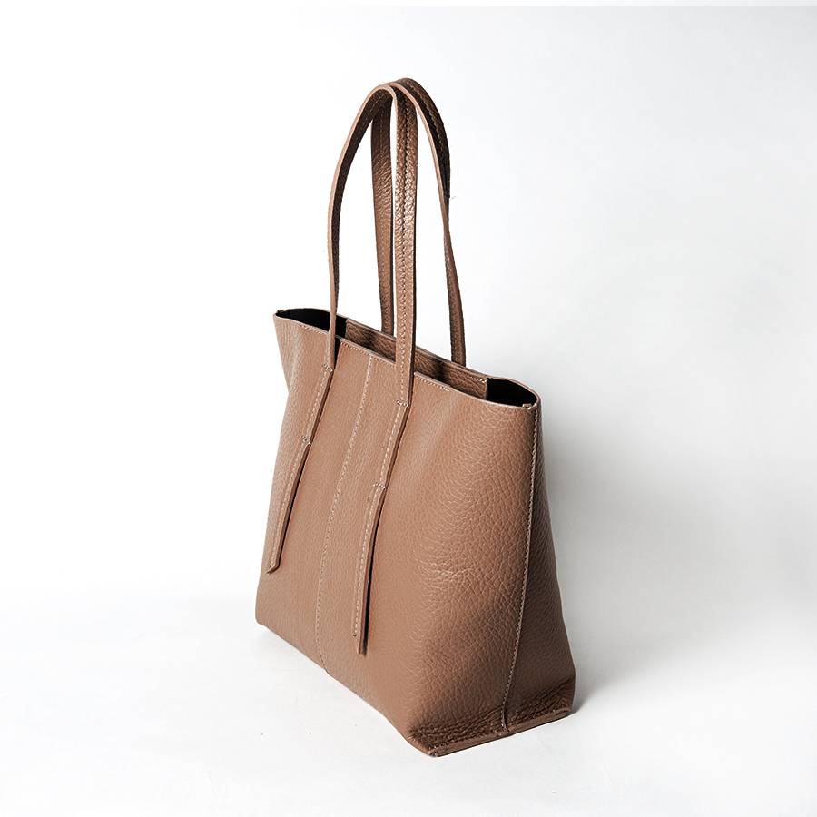 Laura Di Maggio MARGÒ Small – Shopper in pelle dollaro color bruciato Sconti VIP