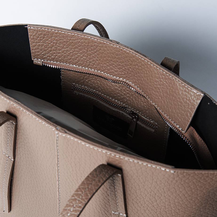Laura Di Maggio MARGÒ Small – Shopper in pelle dollaro color bruciato Sconti VIP