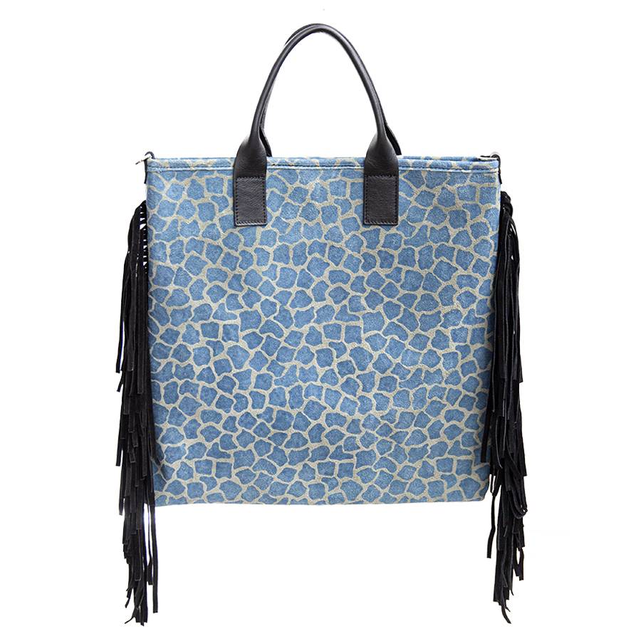 Laura Di Maggio JENNY – Borsa in camoscio stampa giraffa avio Fino al 65% di sconto