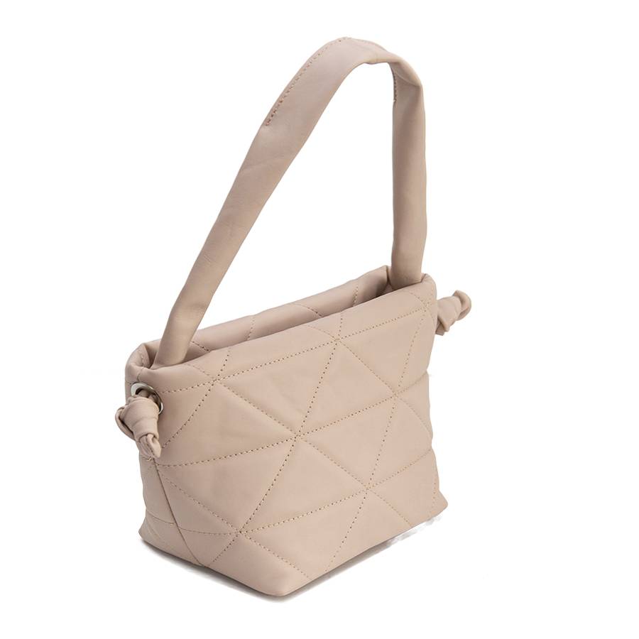 Laura Di Maggio RITA – borsa in pelle soft trapuntato cipria Sostegno trimestrale