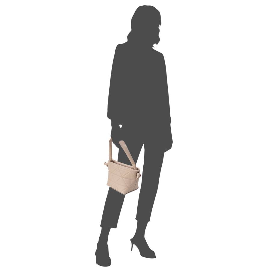 Laura Di Maggio RITA – borsa in pelle soft trapuntato cipria Sostegno trimestrale
