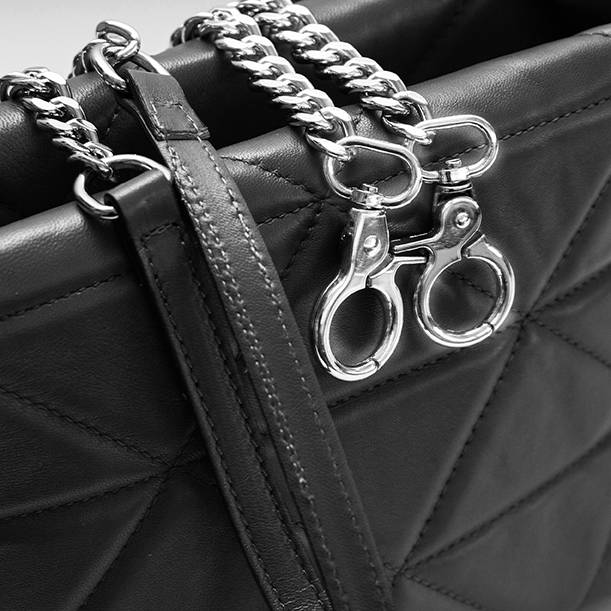 Laura Di Maggio RITA – borsa in pelle soft trapuntato nero Fino al 55% di sconto