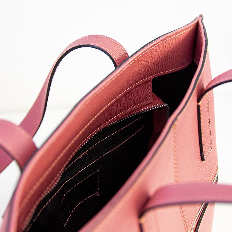 Laura Di Maggio SIMONA – Shopper in pelle saffiano rosa Discount Store per i nuovi prodotti