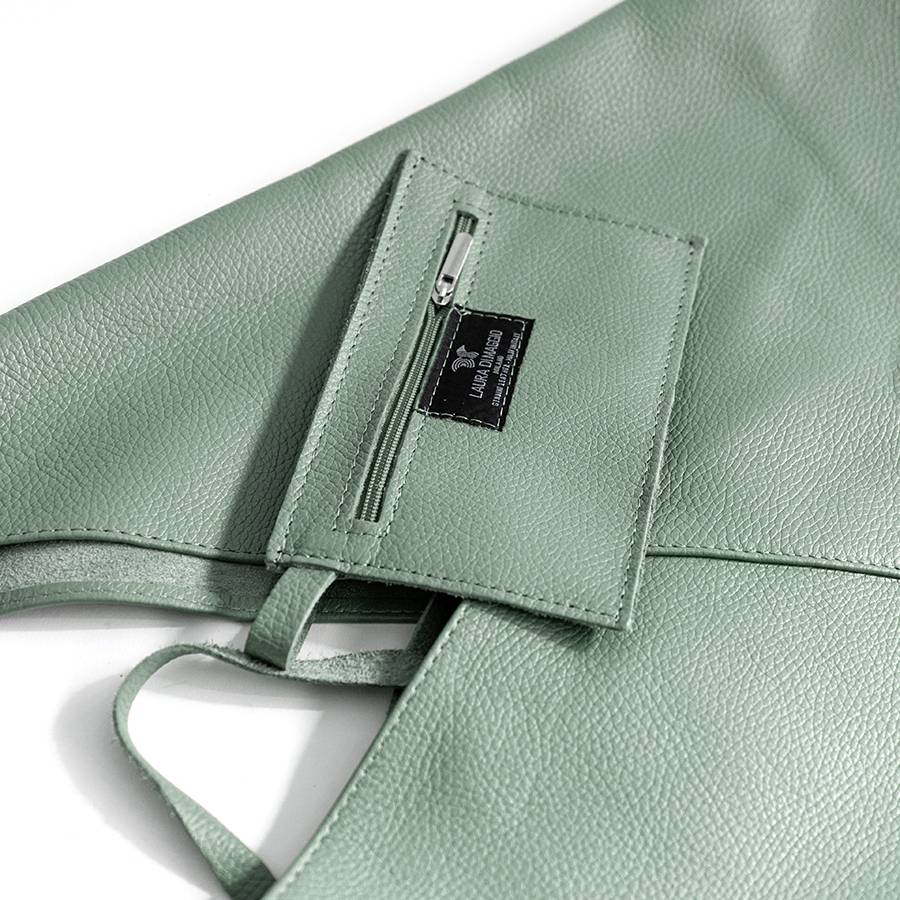 Laura Di Maggio LINA – Maxi sacca in pelle menta In vendita