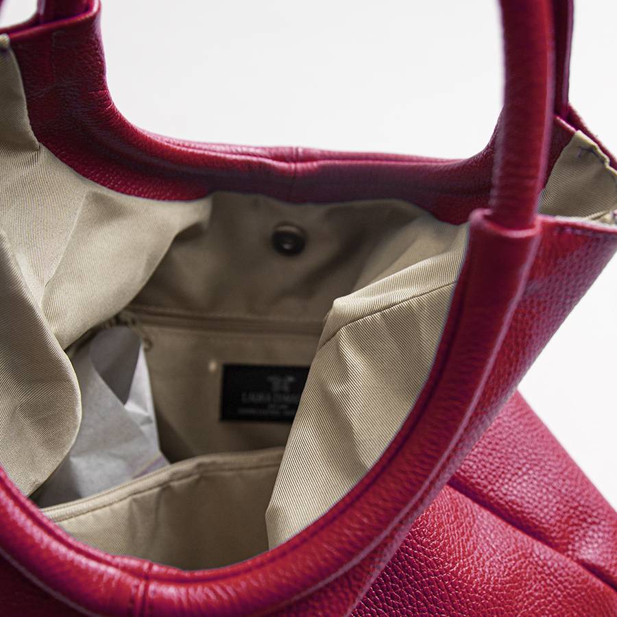 Laura Di Maggio INDIA – Maxi borsa con manico tondo in pelle azalea Sconti questo mese