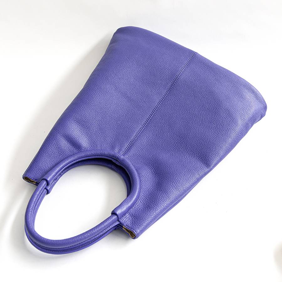 Laura Di Maggio INDIA – Maxi borsa con manico tondo in pelle glicine Italy
