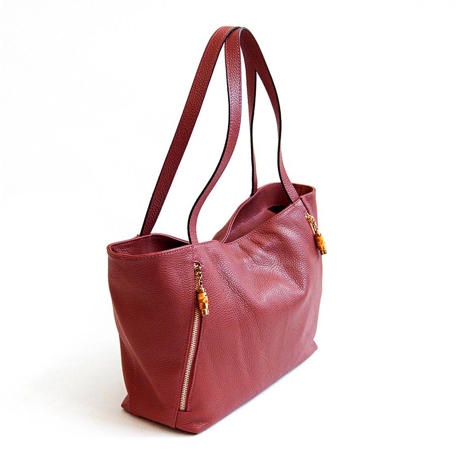 Laura Di Maggio BAMBU’ SHOPPER – Borsa in pelle rossa Italia