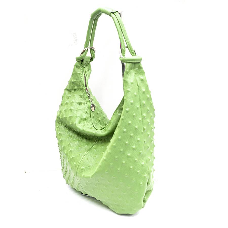 Laura Di Maggio ASIA – hobo bag in pelle stampa chiodo verde mela Nuovo