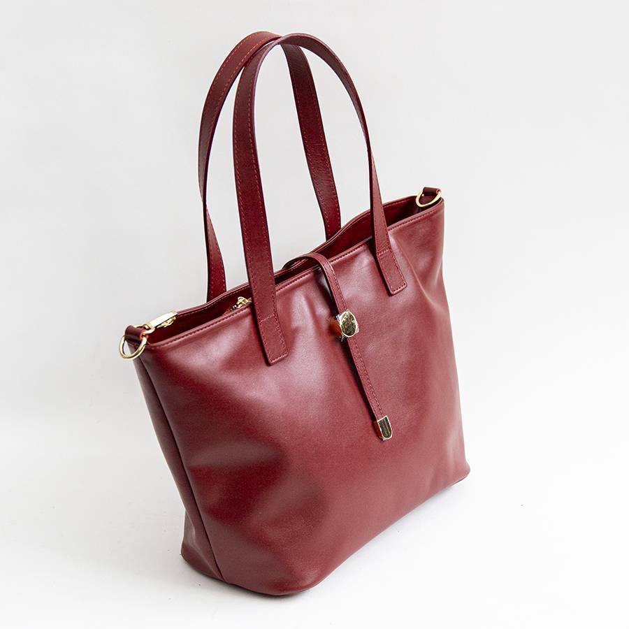 Laura Di Maggio LADY – shopping in pelle soft rubino Qualità