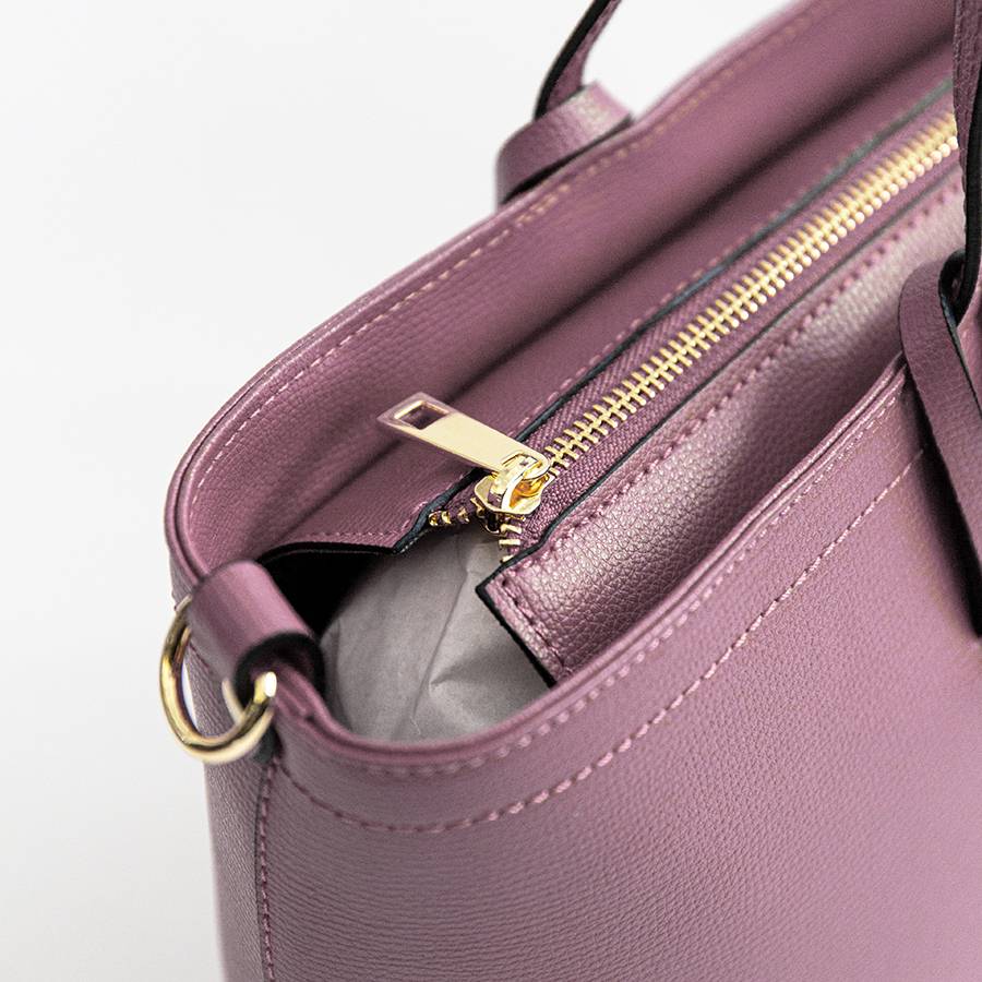 Laura Di Maggio NIKITA – Shopping in pelle saffiano malva Negozi Online