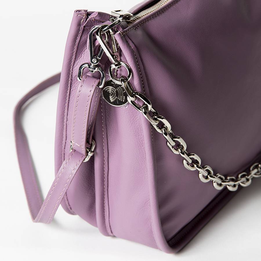Laura Di Maggio POLLY – Postina in pelle nappa malva Prezzo Ridotto