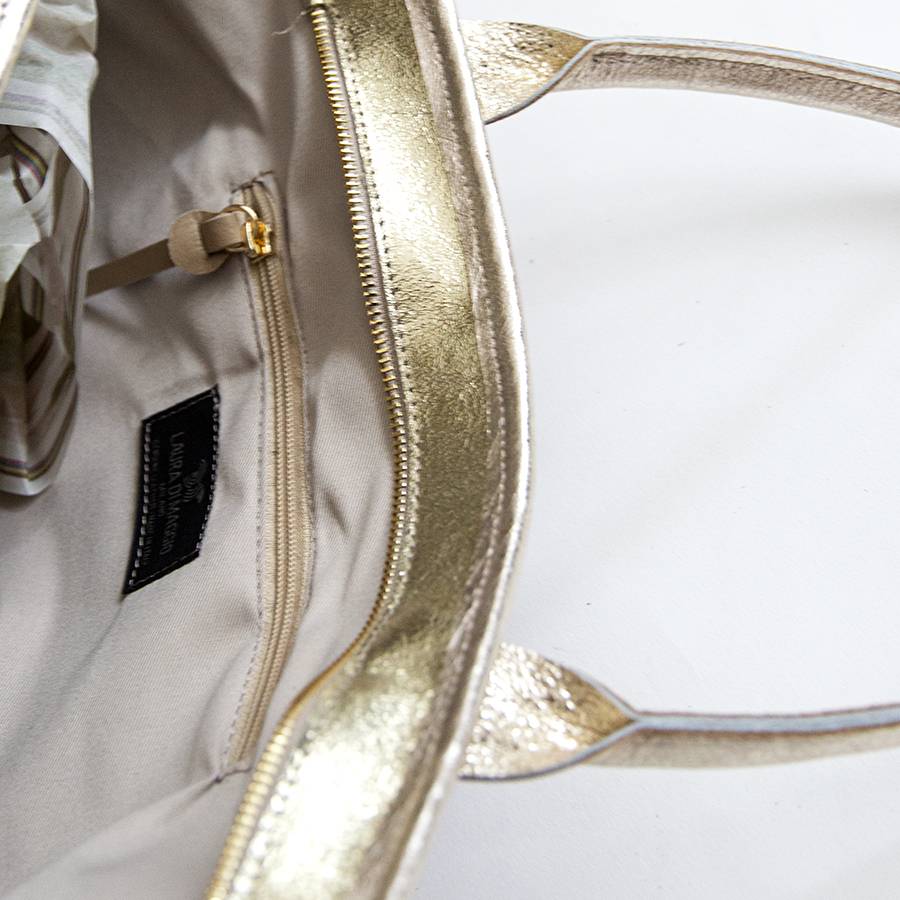 Laura Di Maggio ALTEA – shopping in pelle stampa chiodo bronzo Offerte