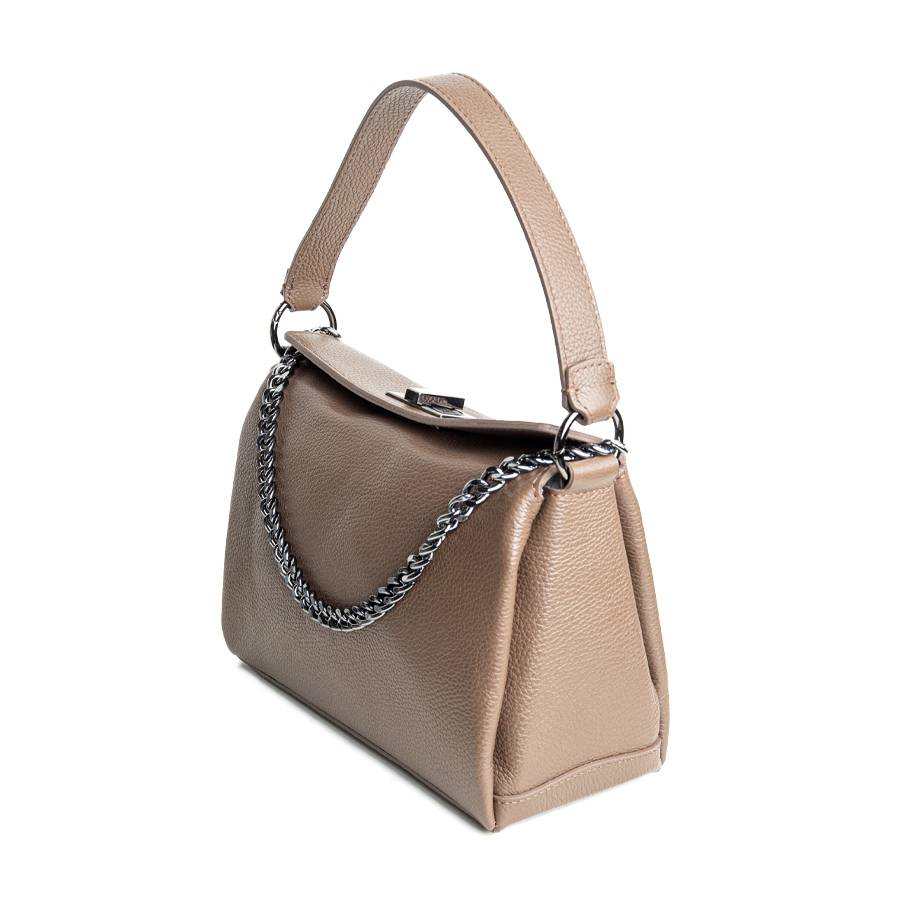 Laura Di Maggio LOLA – borsa in pelle dollaro cioccolato Vendite Flash