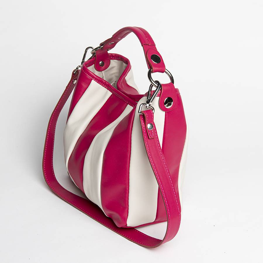 Laura Di Maggio TESSA MINI – Secchiello in pelle nappa trapuntata azalea Cyber Monday