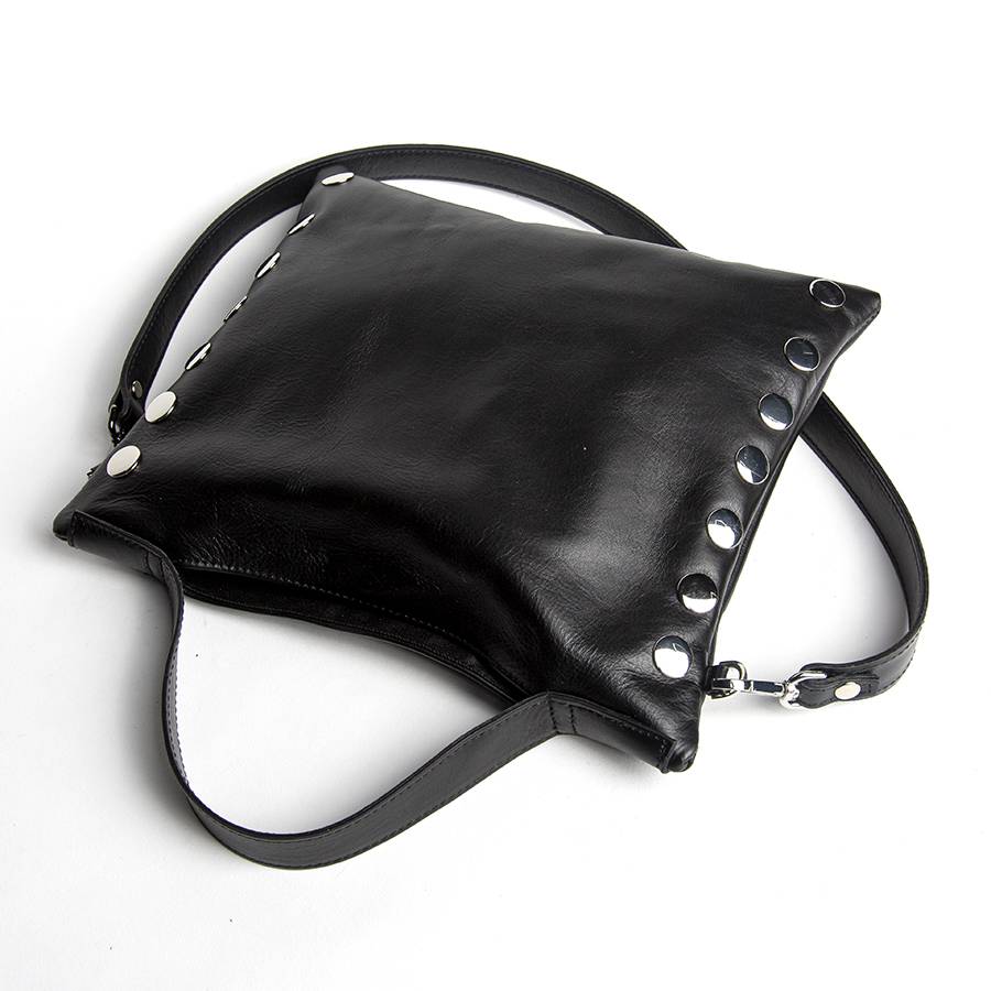 Laura Di Maggio JILLIAN SMALL – Borsa in pelle nappa nera Offerta San Valentino