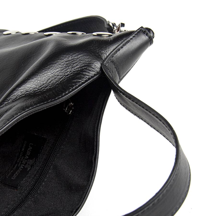 Laura Di Maggio JILLIAN SMALL – Borsa in pelle nappa nera Offerta San Valentino