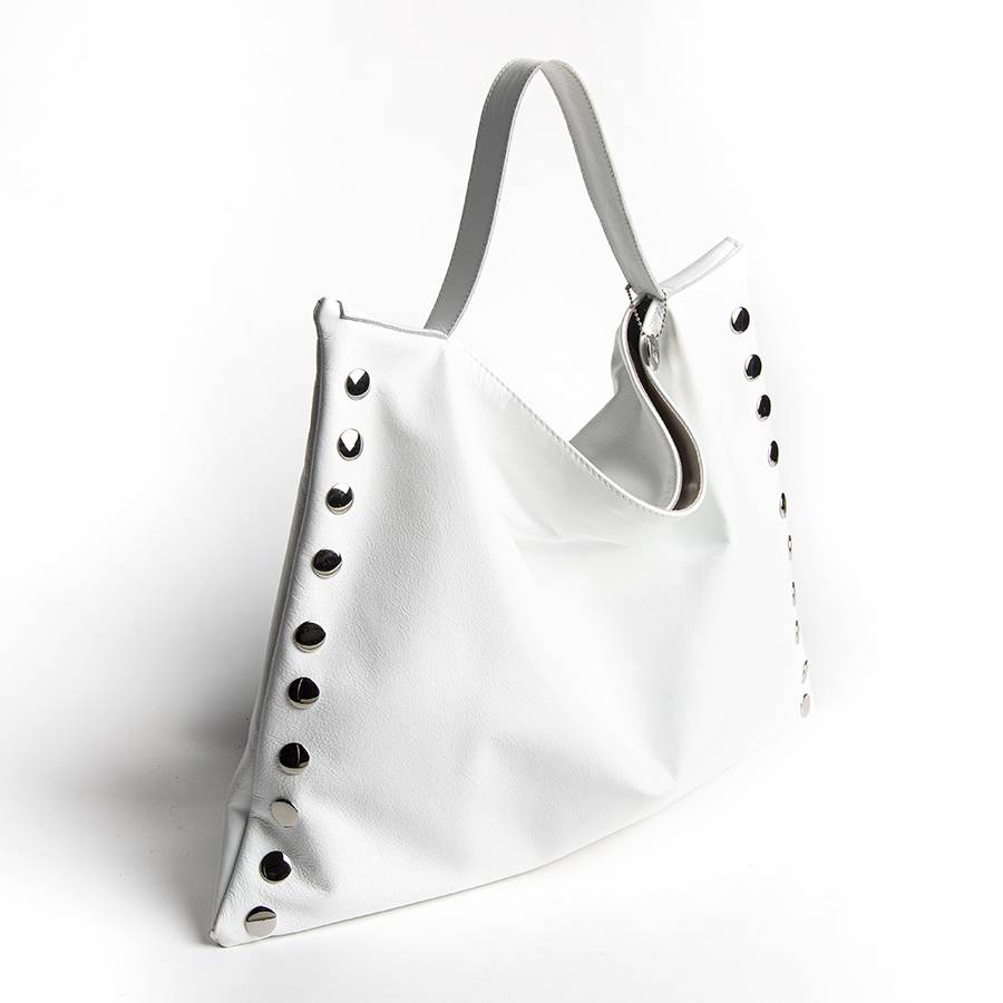 Laura Di Maggio JILLIAN BIG – Maxi borsa in pelle nappa bianca Offerta Anniversario