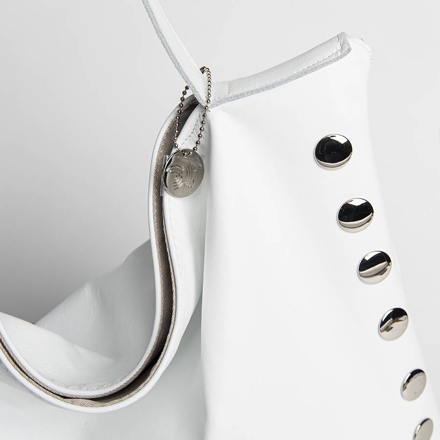 Laura Di Maggio JILLIAN BIG – Maxi borsa in pelle nappa bianca Offerta Anniversario