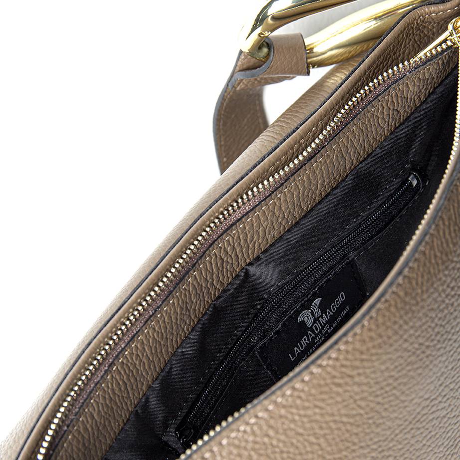 Laura Di Maggio ZELDA – borsa a spalla in pelle taupe Offerta temporanea