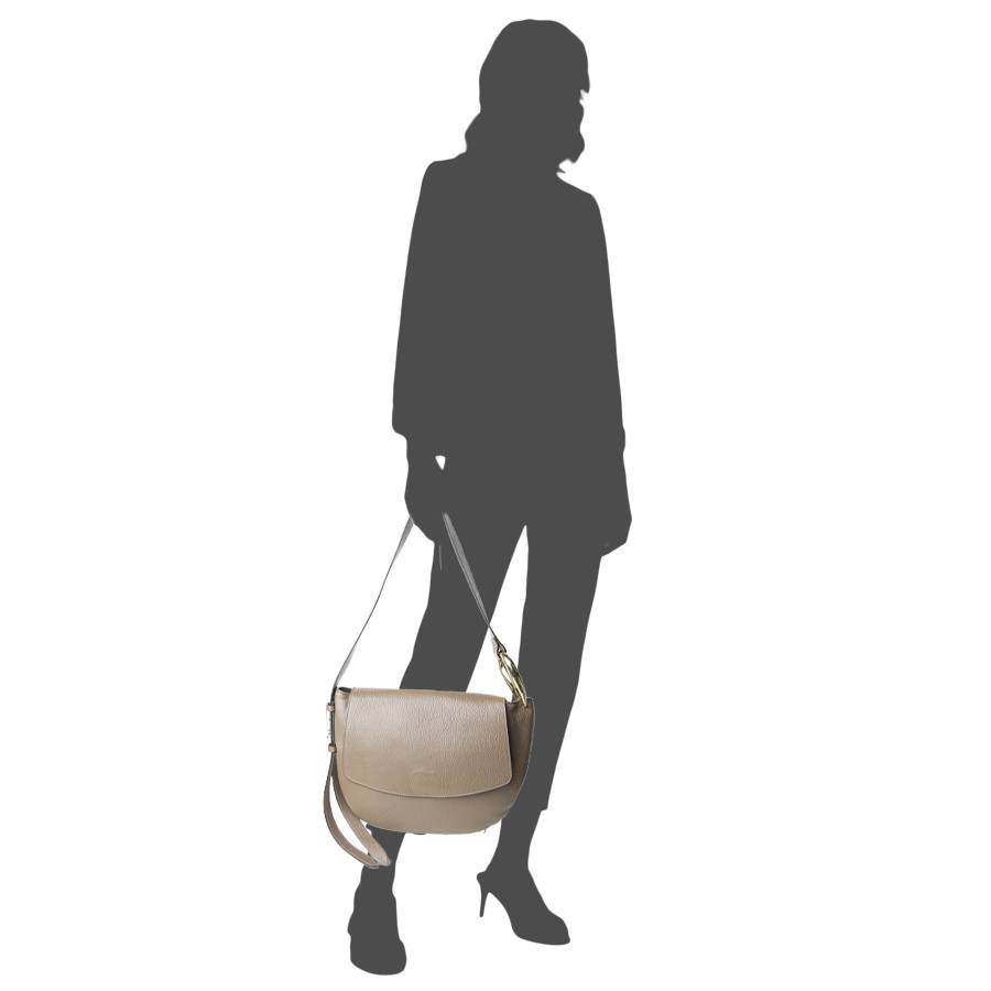 Laura Di Maggio ZELDA – borsa a spalla in pelle taupe Offerta temporanea