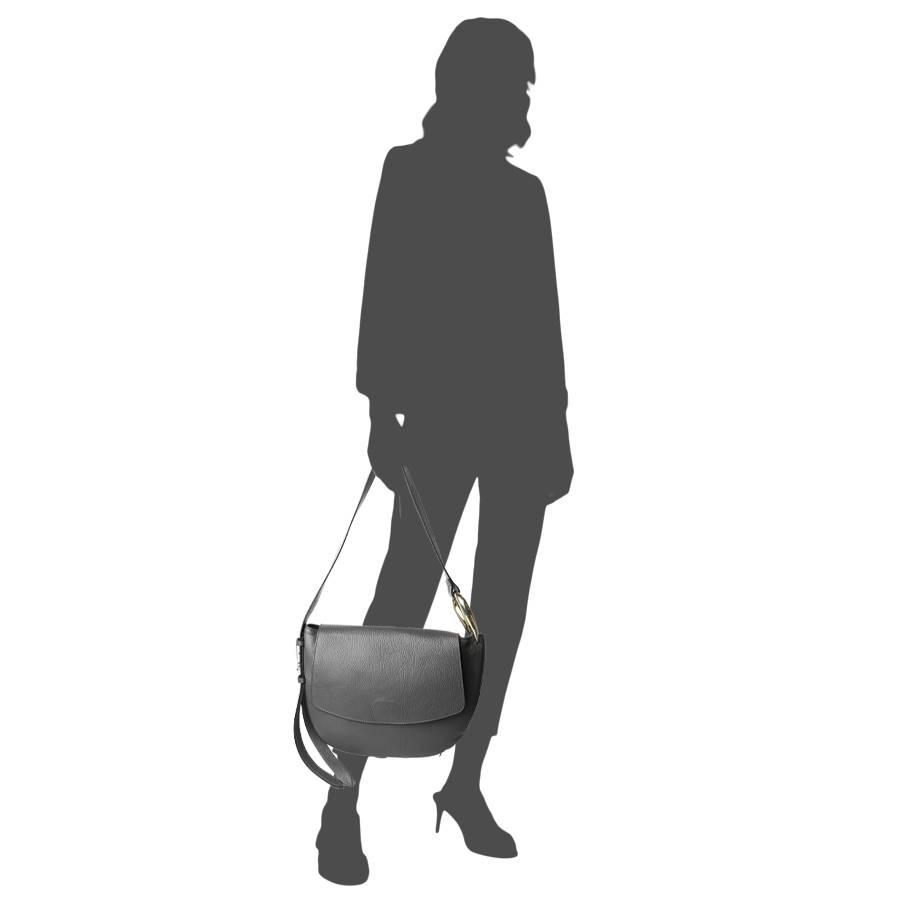 Laura Di Maggio ZELDA – borsa a spalla in pelle nera Offerte esclusive