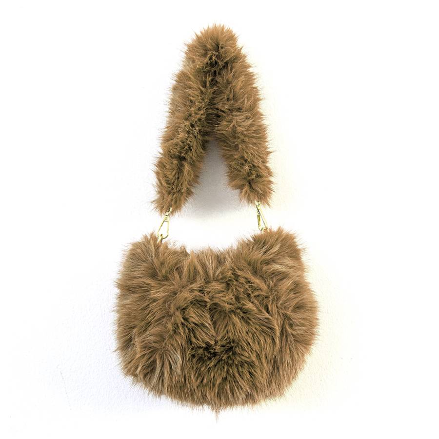 Laura Di Maggio NUVOLA – baguette in ecopelliccia beige Nuovi prodotti