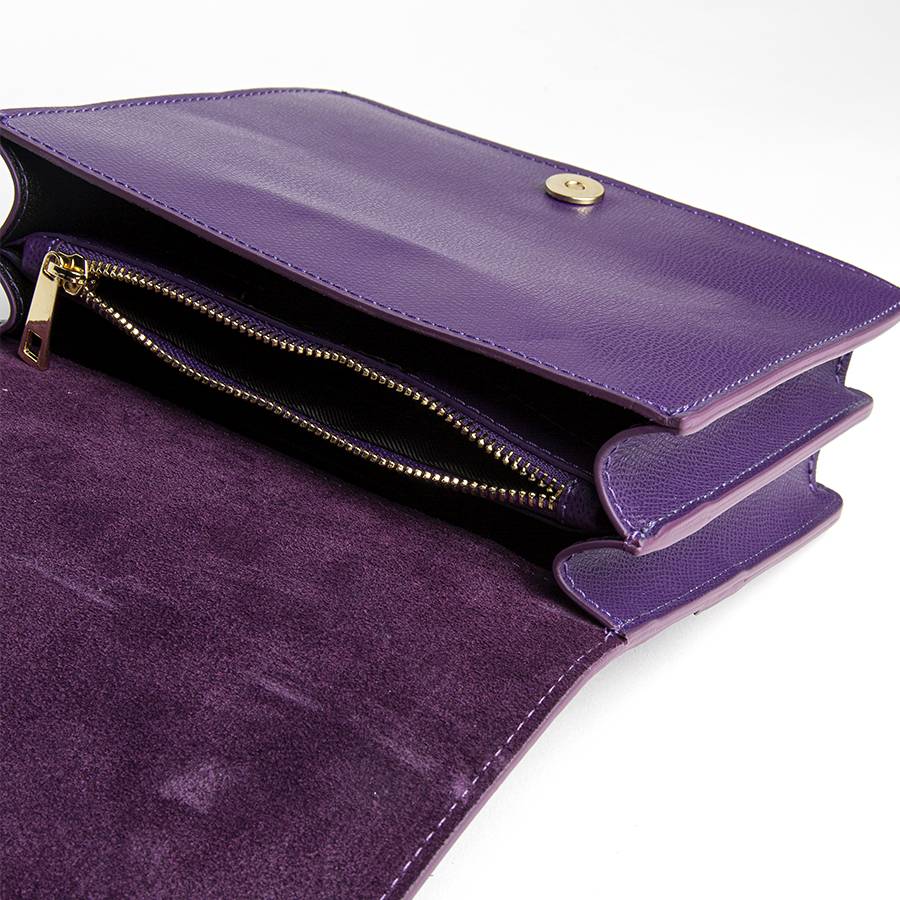 Laura Di Maggio LEA – Postina in pelle saffiano viola Sconti VIP