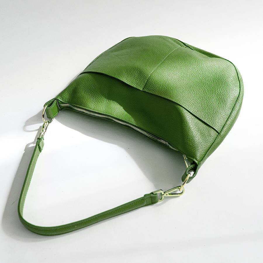 Laura Di Maggio LOREN – Sacca con tasche in pelle verde aloe Rilascio limitato