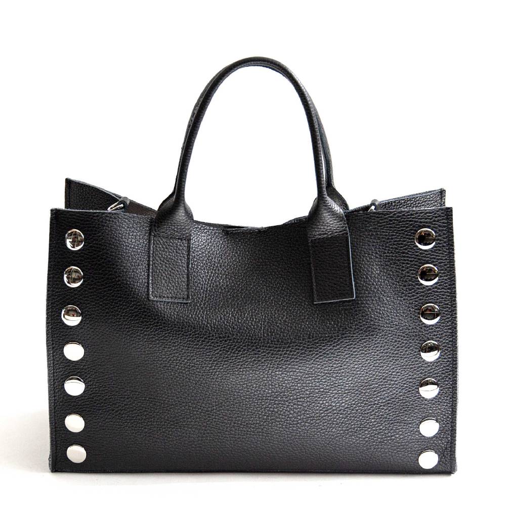 Laura Di Maggio SAM BIG – Shopping con borchie in pelle nera ACQUISTA ORA