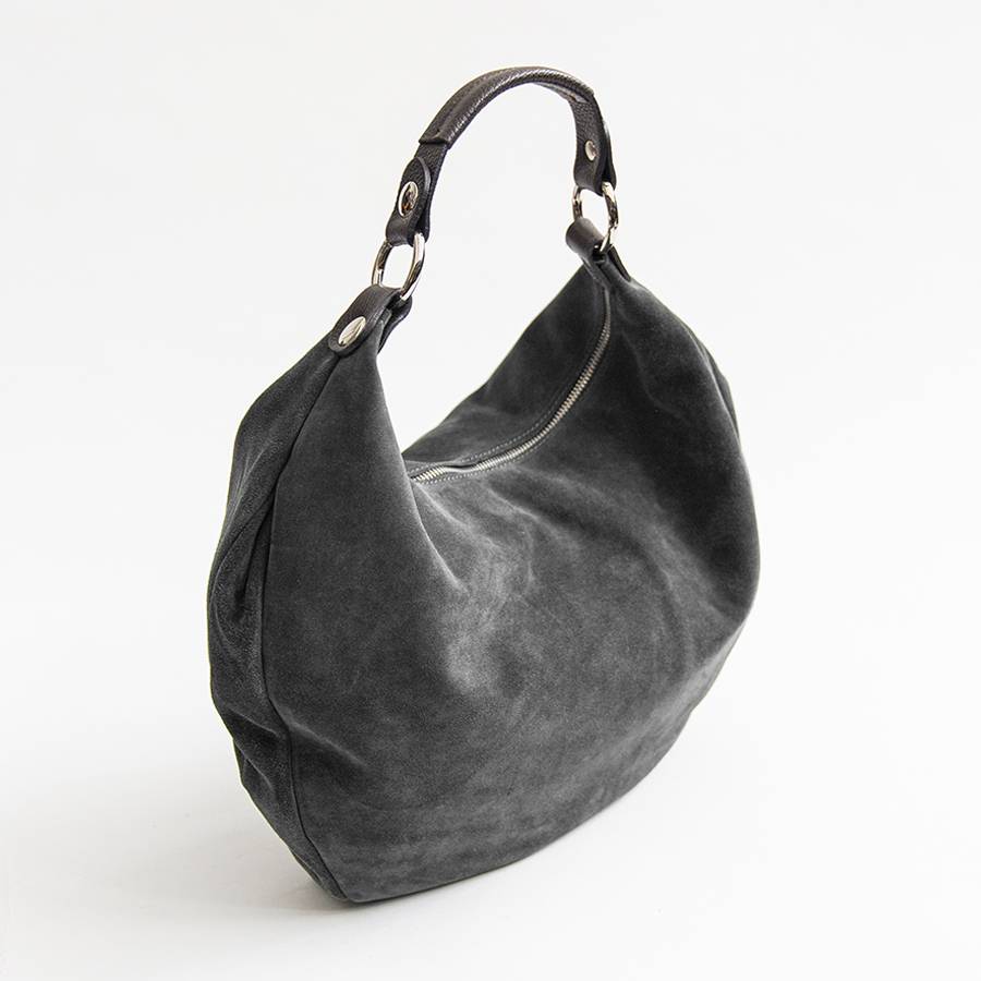 Laura Di Maggio NATALIE – Sacca in camoscio antracite Black Friday Prezzi
