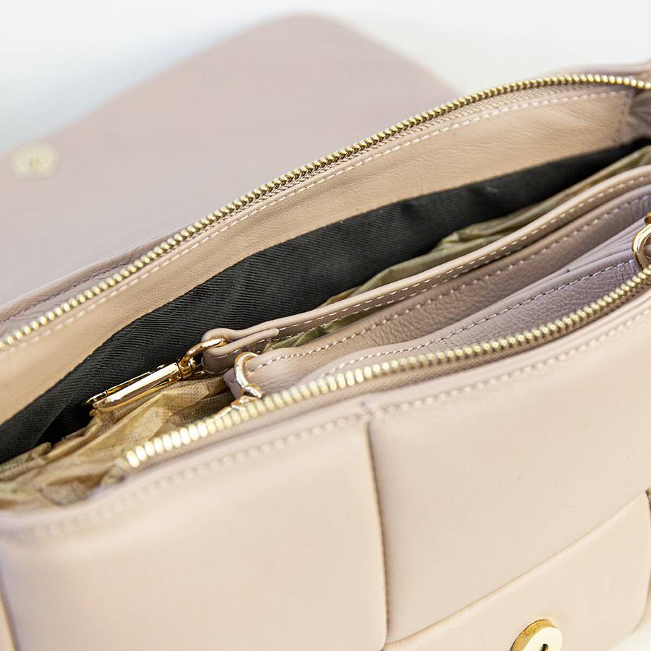 Laura Di Maggio DOLCE – Borsa in nappa trapuntata cipria 50% di sconto per tempo limitato