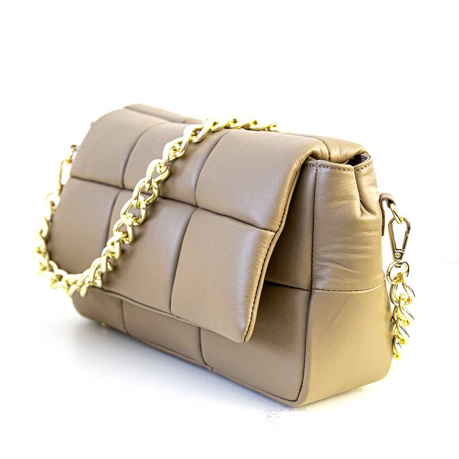 Laura Di Maggio DOLCE – Borsa in nappa trapuntata taupe Sconti questo mese