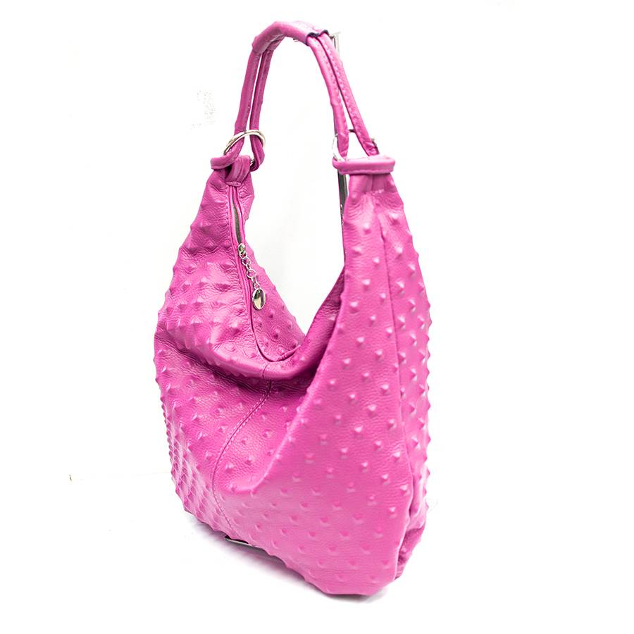 Laura Di Maggio ASIA – hobo bag in pelle stampa chiodo fucsia Shopping Online