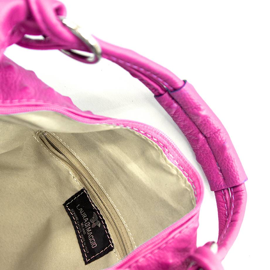 Laura Di Maggio ASIA – hobo bag in pelle stampa chiodo fucsia Shopping Online