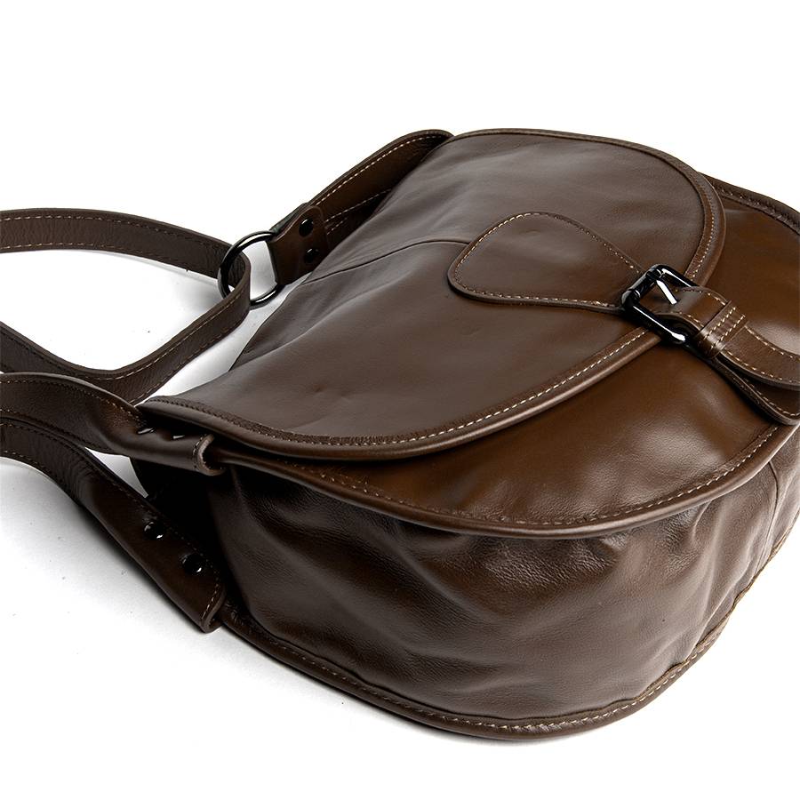 Laura Di Maggio SADDLE – postina a spalla in pelle soft testa di moro Outlet