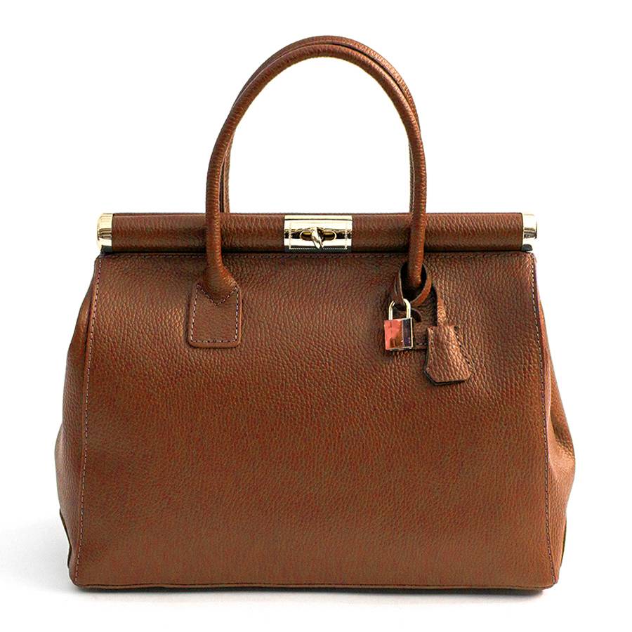 Laura Di Maggio DOCTOR – bauletto in pelle dollaro cuoio Hotsell