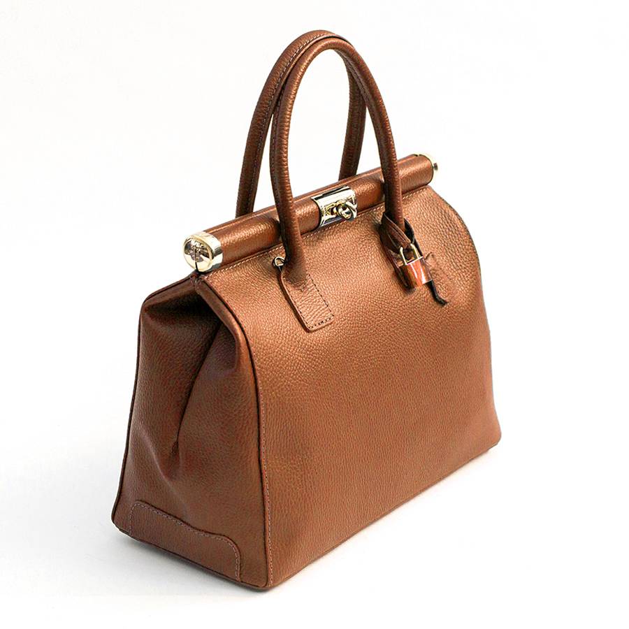 Laura Di Maggio DOCTOR – bauletto in pelle dollaro cuoio Hotsell