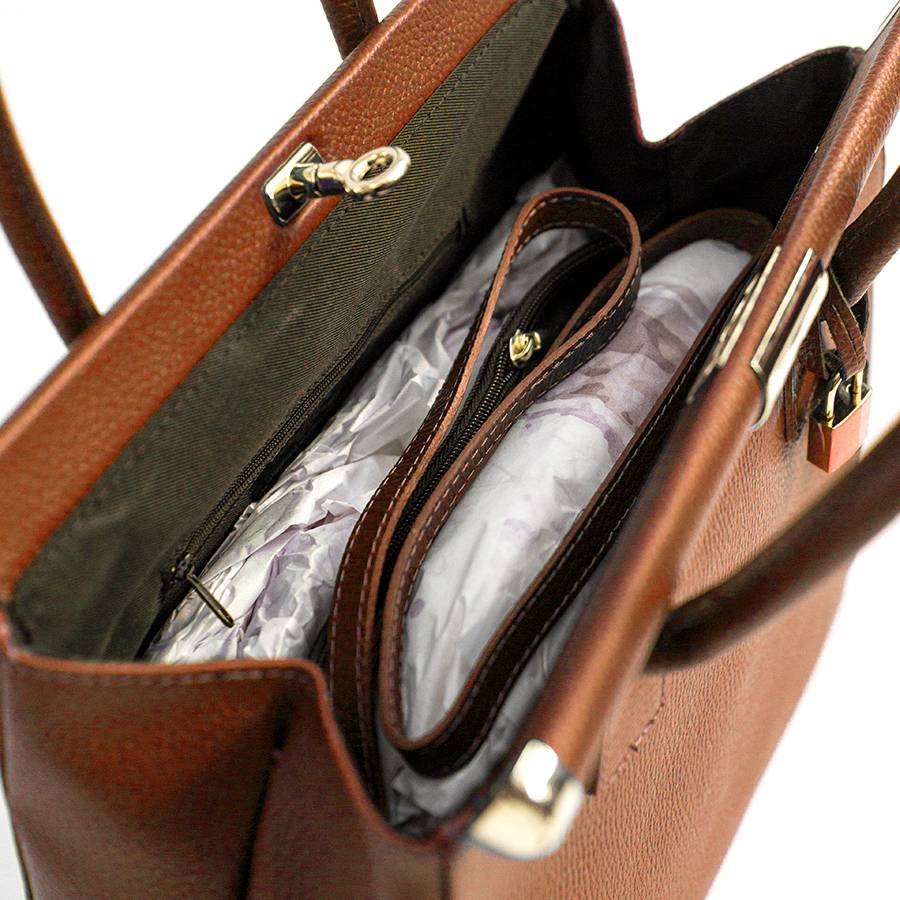 Laura Di Maggio DOCTOR – bauletto in pelle dollaro cuoio Hotsell