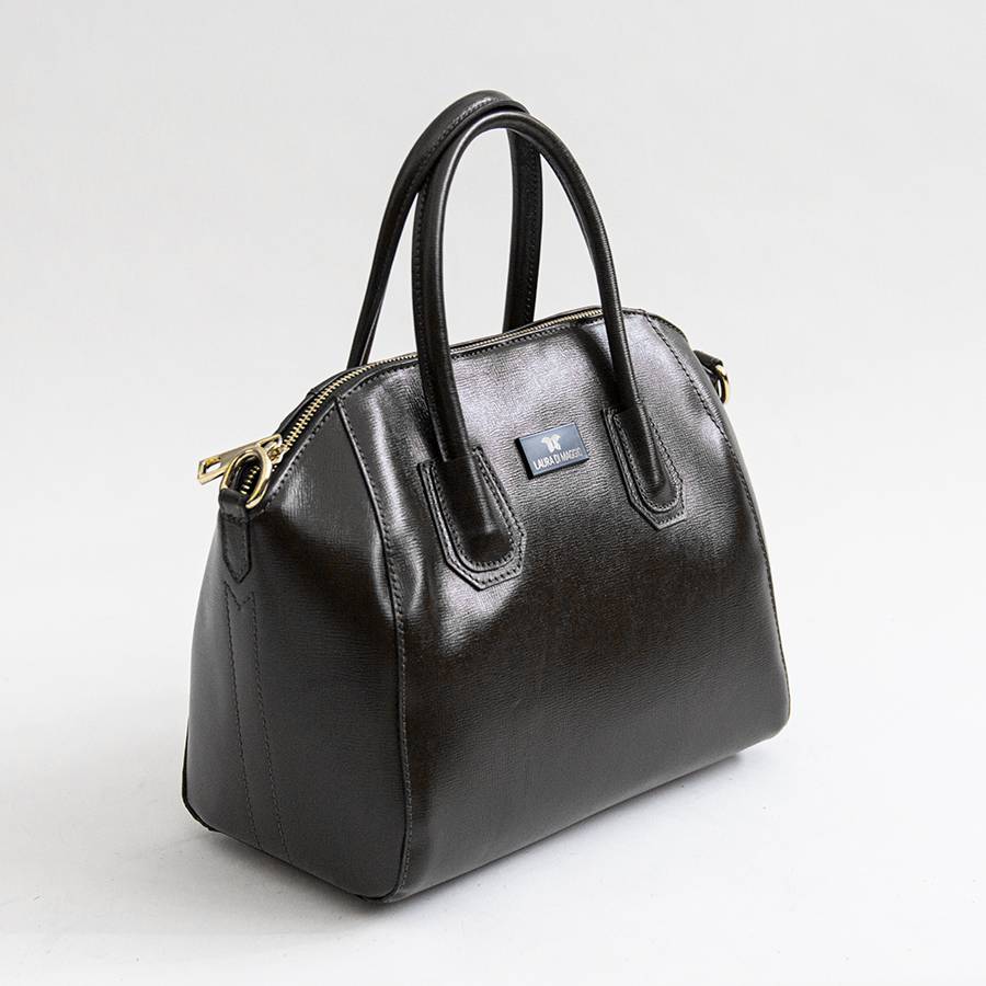 Laura Di Maggio ZAIRA – bauletto in palmellato nero Vendita Calda