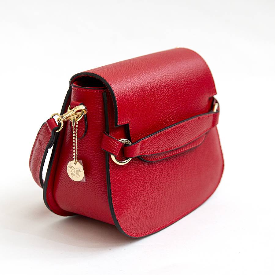 Laura Di Maggio SALLY – Postina con patta in pelle rossa Moda