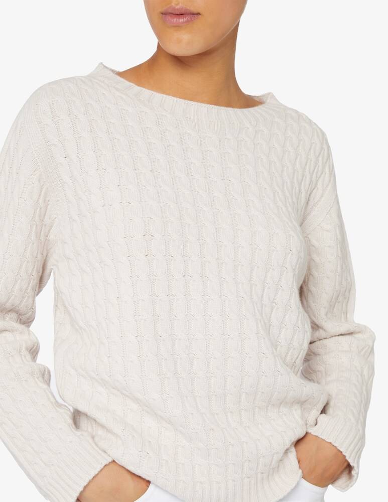 Elizabeth Ascot Maglione scollo a barca con treccia Outlet