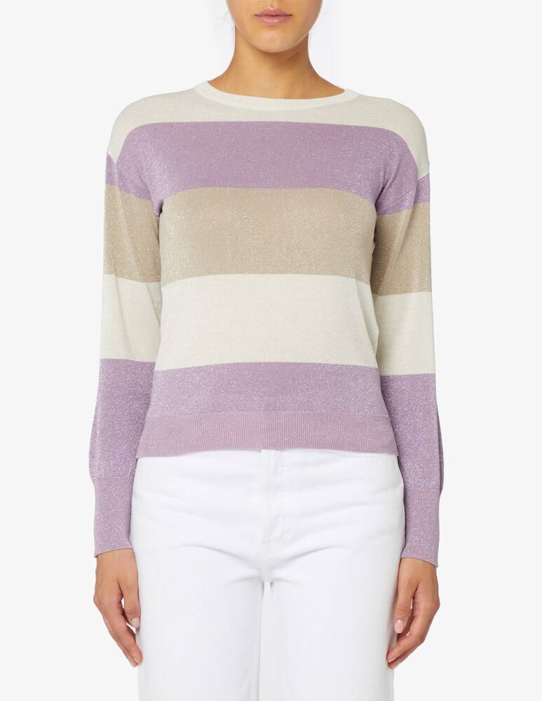 EMME Marella Picasso maglione in lurex bande orizzontale Online