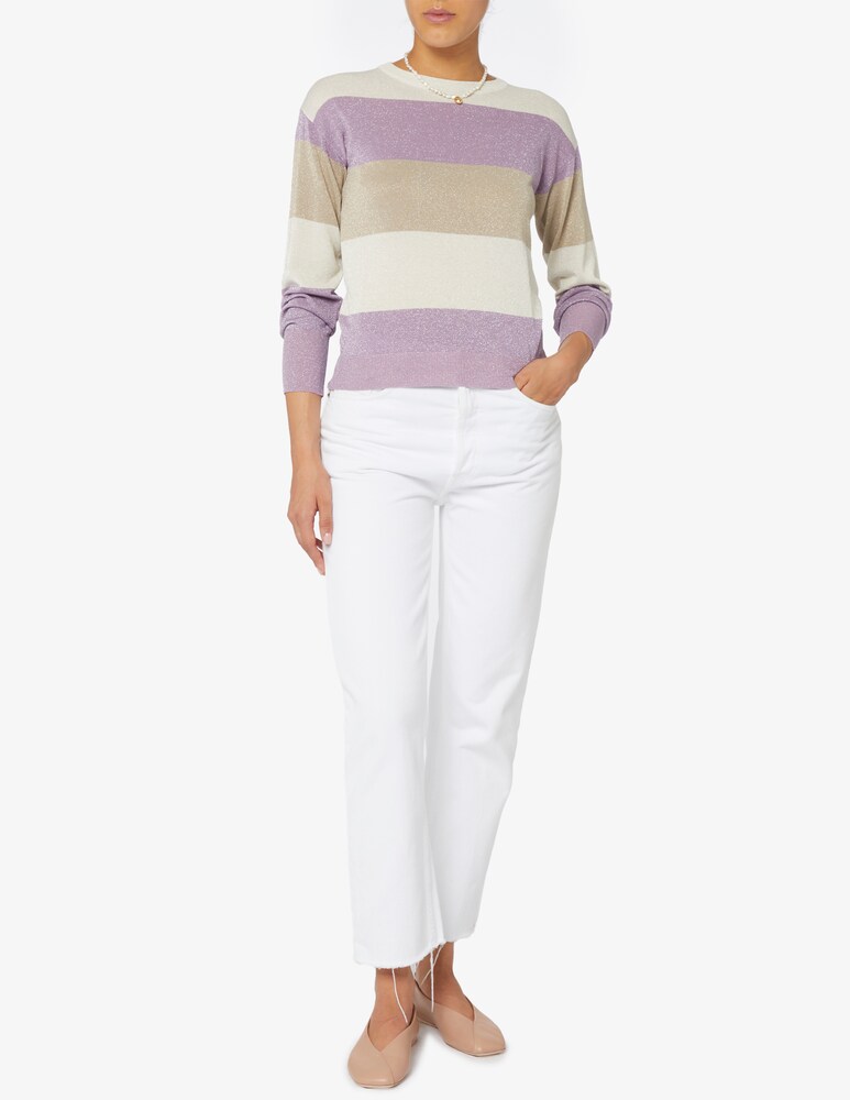 EMME Marella Picasso maglione in lurex bande orizzontale Online