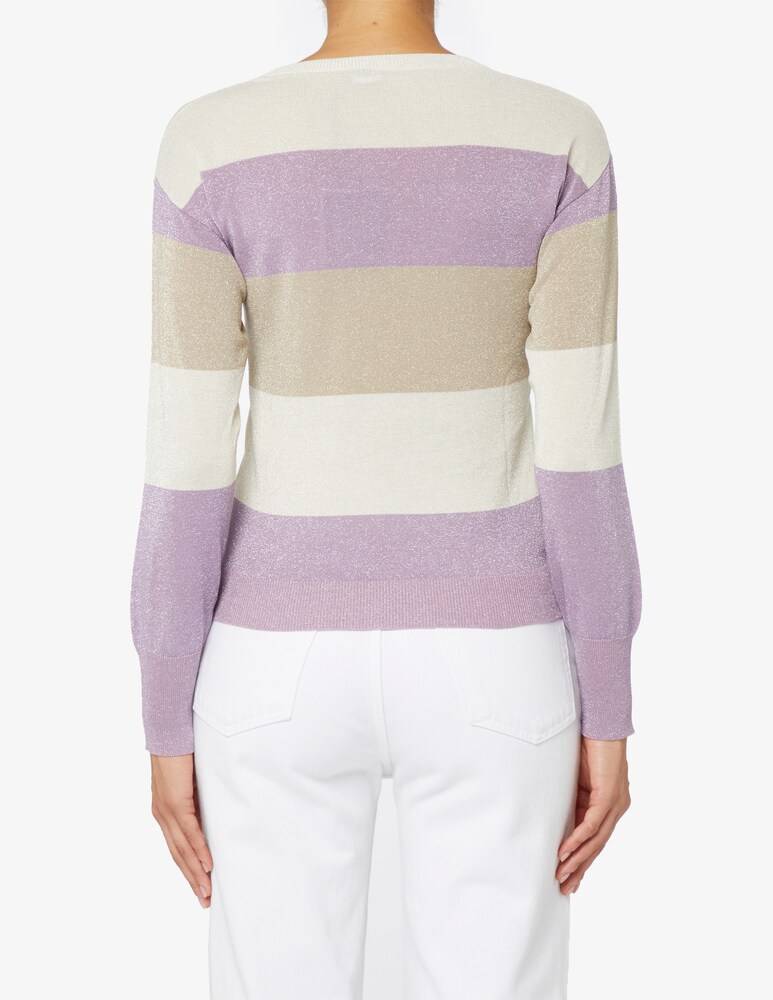 EMME Marella Picasso maglione in lurex bande orizzontale Online