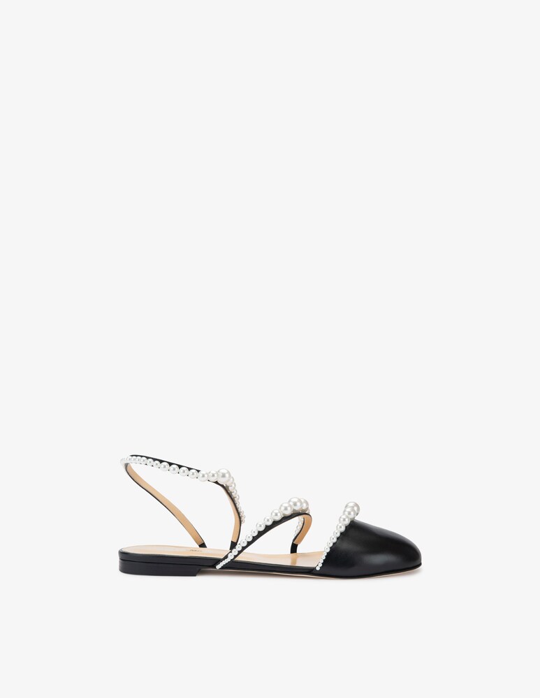Mach & Mach Ballerine con perle a punta chiusa Sirene Nuovo