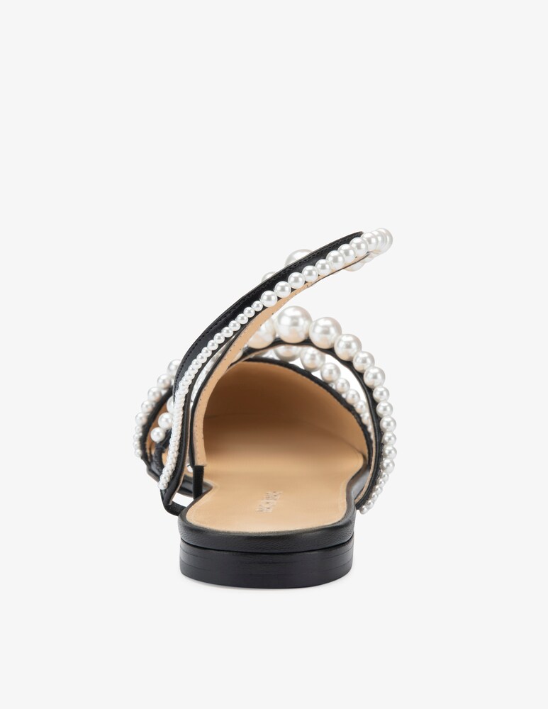 Mach & Mach Ballerine con perle a punta chiusa Sirene Nuovo
