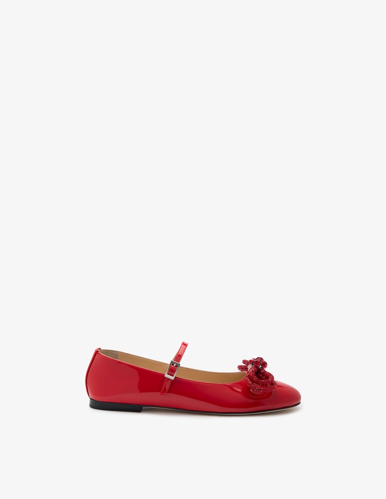 Mach & Mach Ballerine in vernice con doppio fiocco Qualità