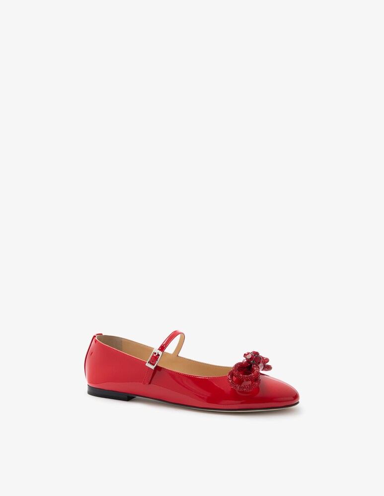 Mach & Mach Ballerine in vernice con doppio fiocco Qualità