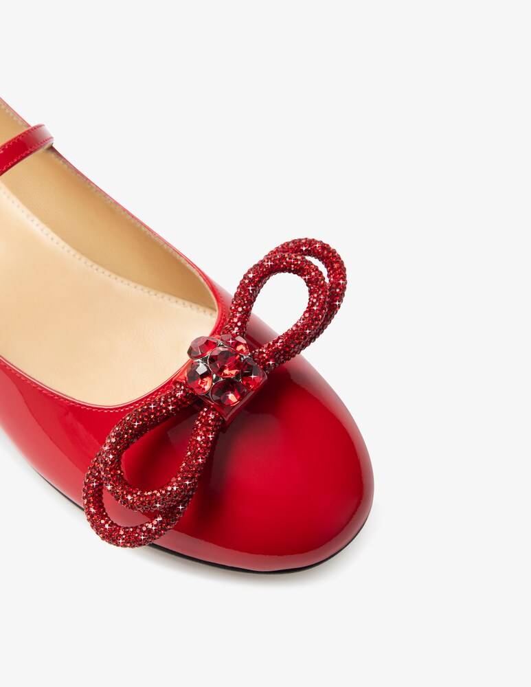 Mach & Mach Ballerine in vernice con doppio fiocco Qualità